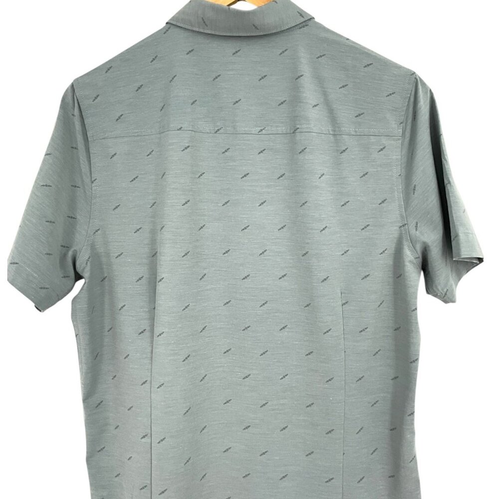 Vuori Bridge Short Sleeve Button Down Shirt Frost Grey Triple Size S - Picture 5 of 9